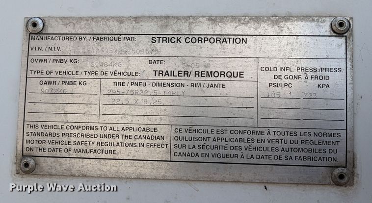 image for item DR6855 2006 Strick  dry van trailer