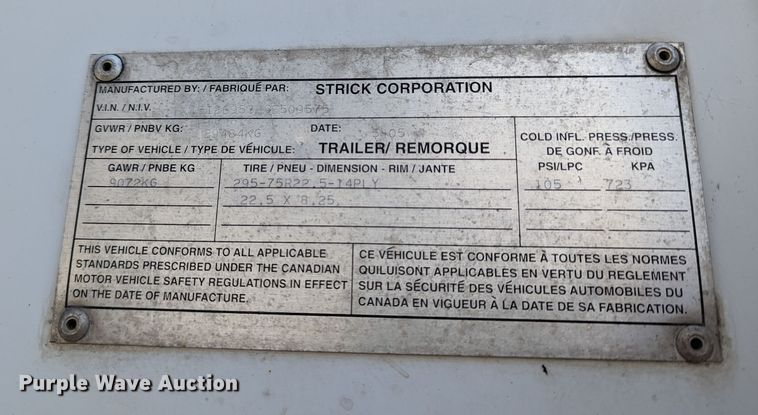 image for item DR6855 2006 Strick  dry van trailer
