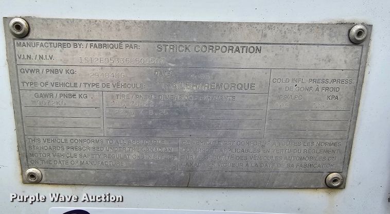 image for item KG9597 2006 Strick  dry van trailer