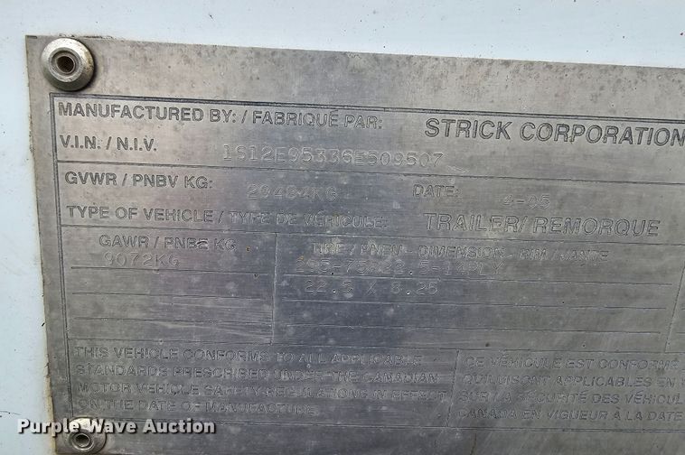 image for item KG9597 2006 Strick  dry van trailer