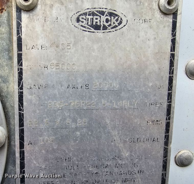 image for item KG9598 2006 Strick  dry van trailer