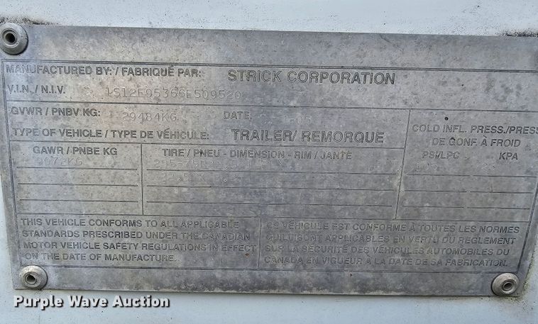 image for item KG9599 2006 Strick  dry van trailer