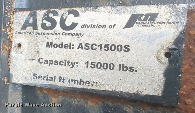 image for item MY9911 American Suspension Company ASC1500S  lift axle assembly