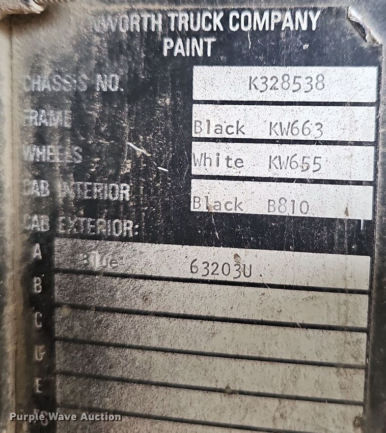 image for item NT9807 1985 Kenworth W900  semi truck