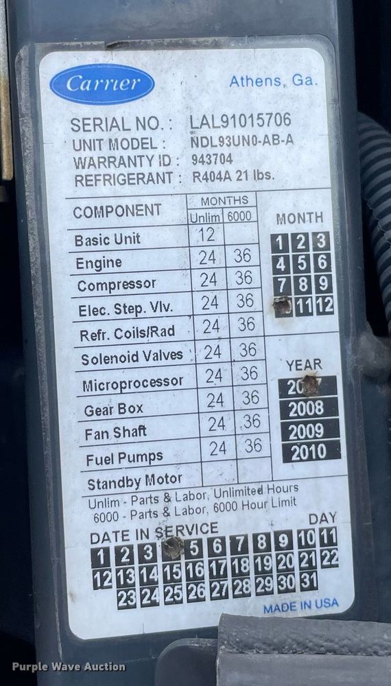 image for item NY9598 2008 Utility VS2RA  refrigerated van trailer