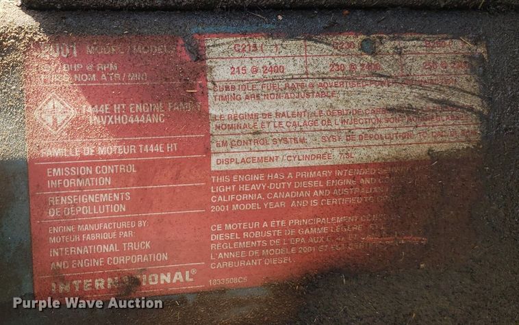 image for item DO2959 2002 International 4700  dump truck