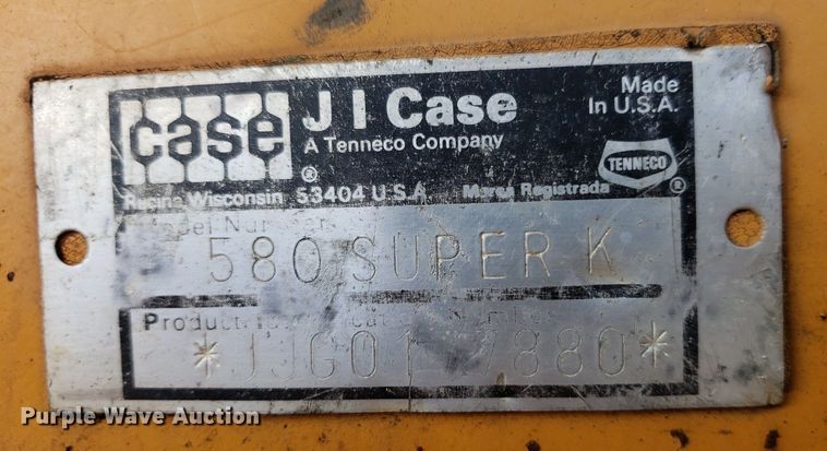 image for item DO3023 1994 Case 580 Super K  backhoe