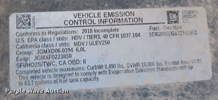 image for item DO3050 2018 Chevrolet Silverado 2500HD  Double Cab pickup truck