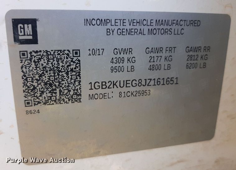 image for item DO3050 2018 Chevrolet Silverado 2500HD  Double Cab pickup truck