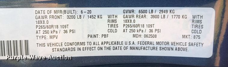 image for item DO3051 2020 Dodge Durango  SUV