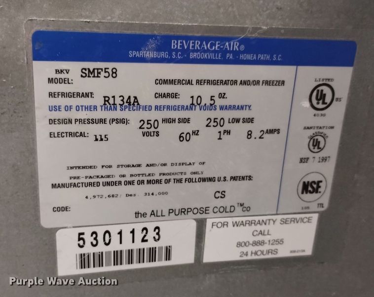 image for item EO9923 Beverage-Air SMF58  milk cooler