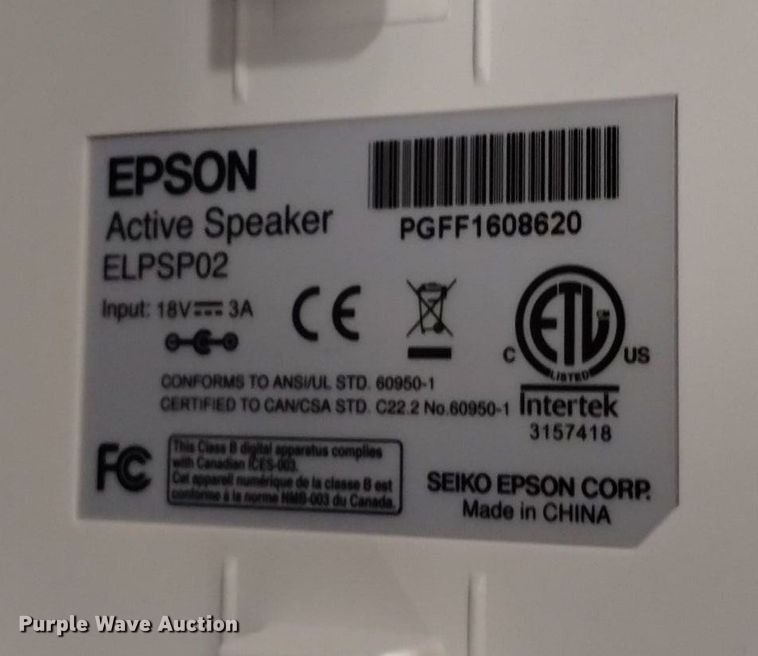 image for item EO9929 (20) Epson ELPSP02 speakers
