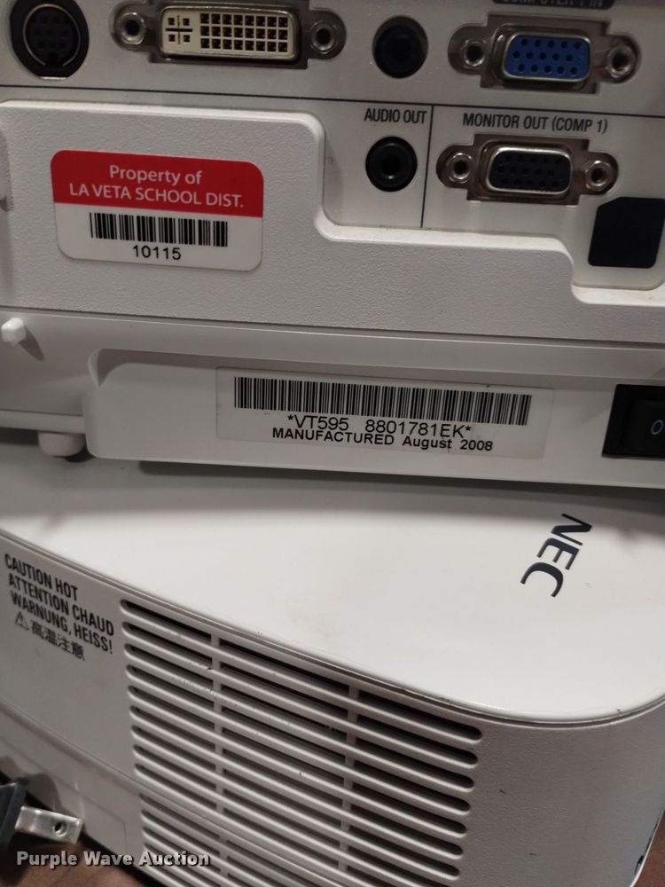 image for item EO9936 (6) 2008 NEC VT595 projectors