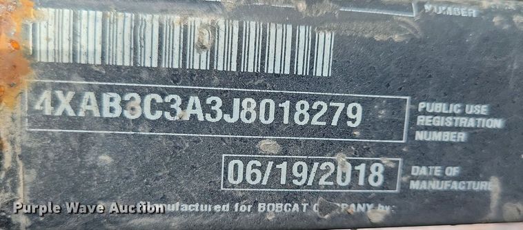 image for item IQ9825 2018 Bobcat 3650  utility vehicle