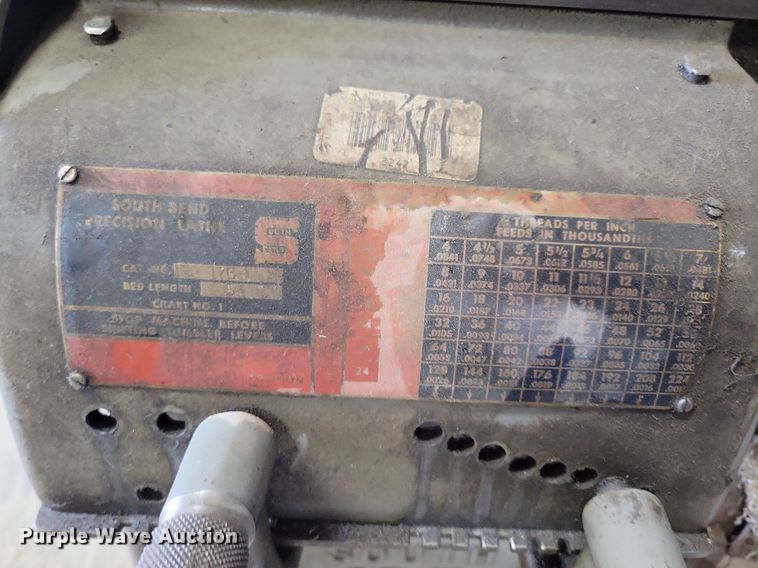 image for item IQ9841 South Bend  metal lathe