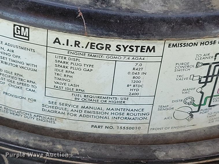 image for item IQ9870 1986 Chevrolet C70  fire truck