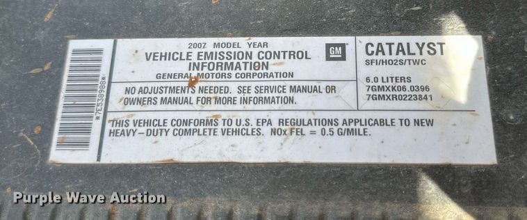 image for item KM9835 2007 Chevrolet Silverado 2500HD  pickup truck