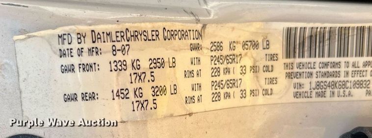 image for item LF9386 2008 Jeep Grand Cherokee Laredo  SUV