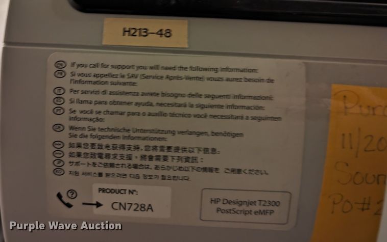 image for item LM9894 HP Design Jet T2300  plotter