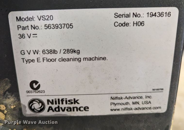 image for item LM9900 Advance Whirlmatic VS20  burnisher