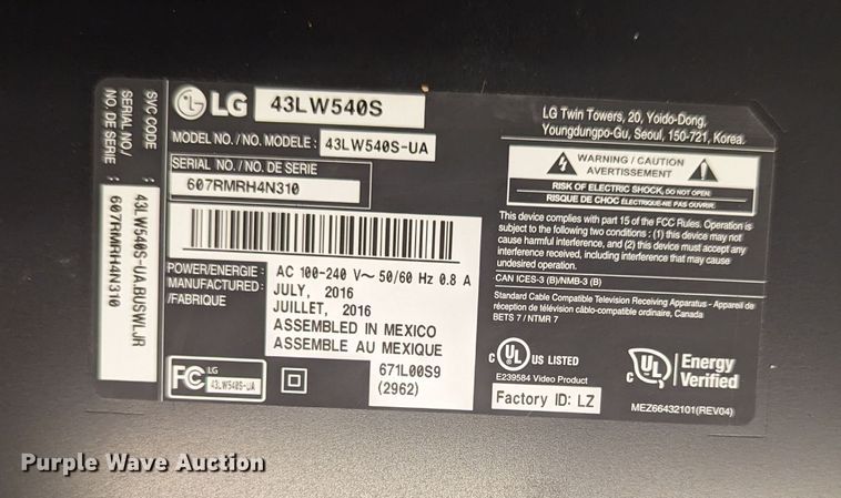 image for item LM9913 (8) televisions