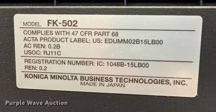 image for item LM9915 2010 Bizhub C360  multifunction copier