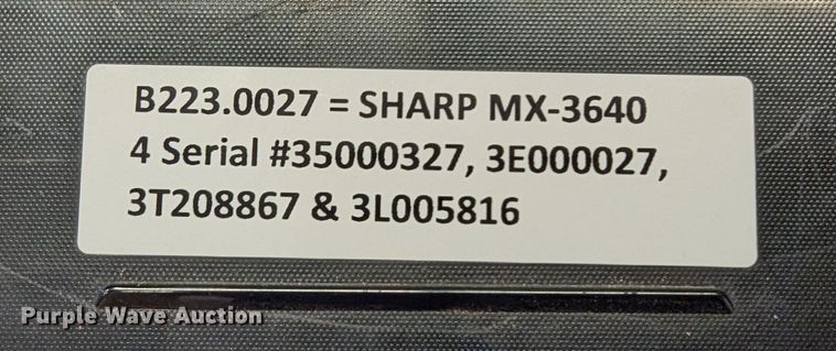 image for item LM9917 Sharp MX-3640  multifunction printer