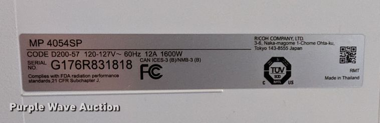 image for item LM9918 Savin MP 4054  multifunction printer