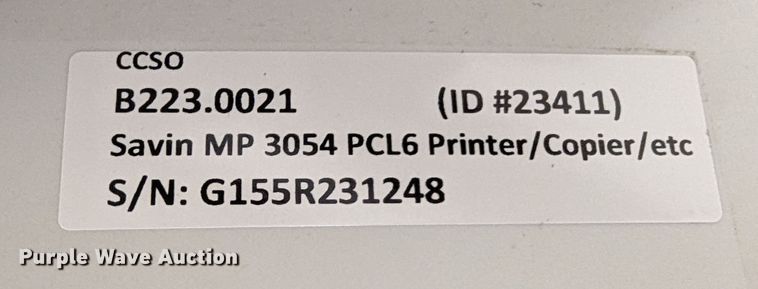 image for item LM9921 Savin MP 3054  multifunction printer