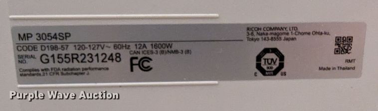 image for item LM9921 Savin MP 3054  multifunction printer