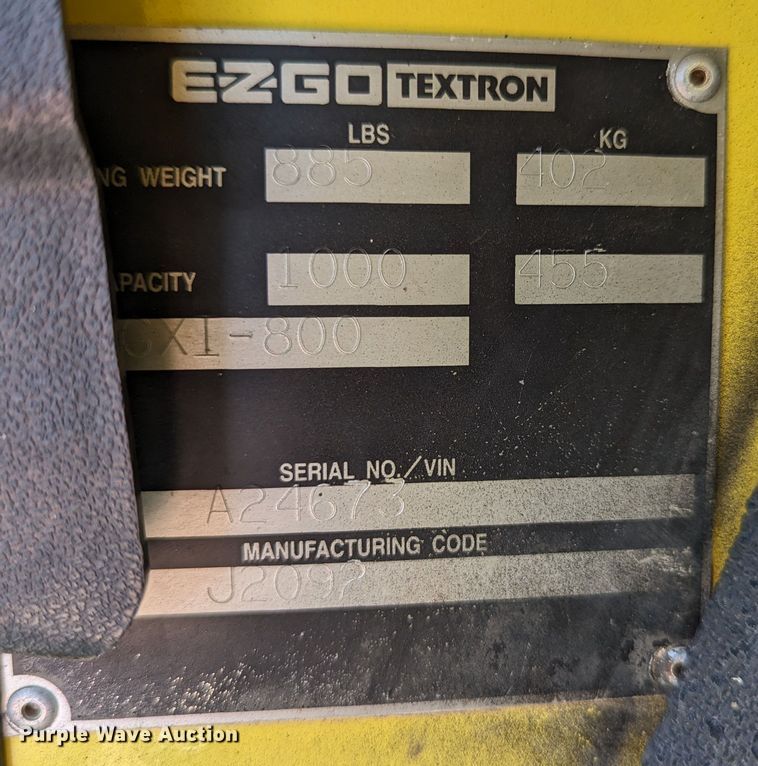 image for item LM9933 EZ GO GXI-800  utility vehicle