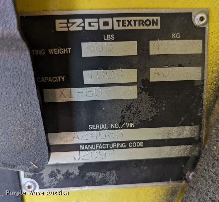 image for item LM9934 EZ GO GXI-800  utility vehicle