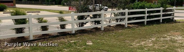 image for item LM9939 Approximately 240' of vinyl fence