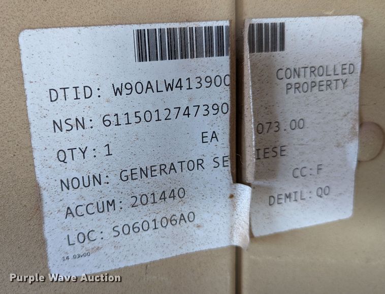 image for item LM9948 1998 Fermont MEP-806A  generator