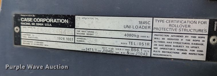 image for item LM9971 1998 Case 1845C  skid steer loader