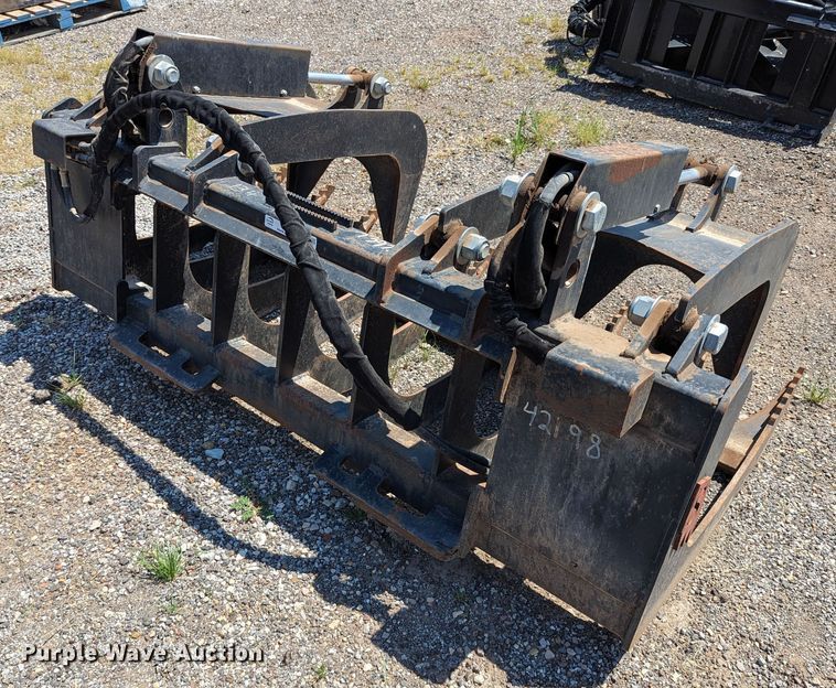 image for item LM9978 72"W skid steer grapple bucket