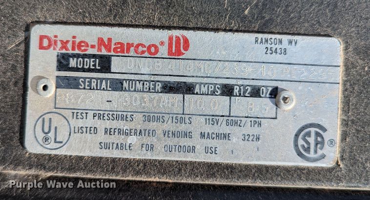 image for item LM9980 Dixie-Narco  vending machine