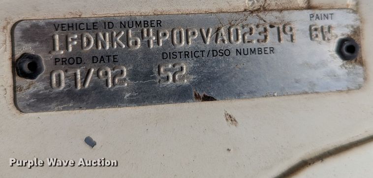 image for item LN9000 1993 Ford F600  sewer jetter truck