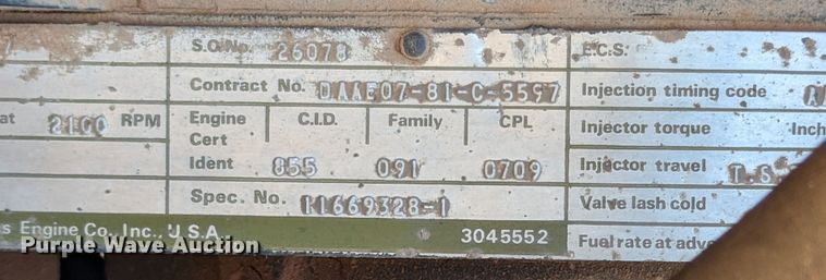 image for item LN9002 1985 Am General M929  dump truck