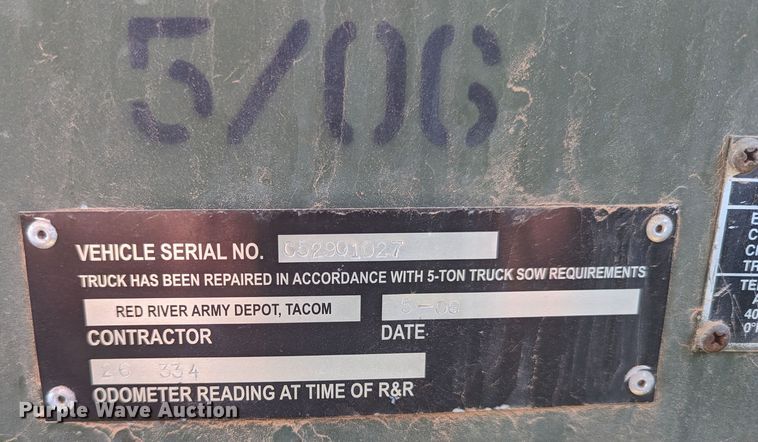 image for item LN9002 1985 Am General M929  dump truck