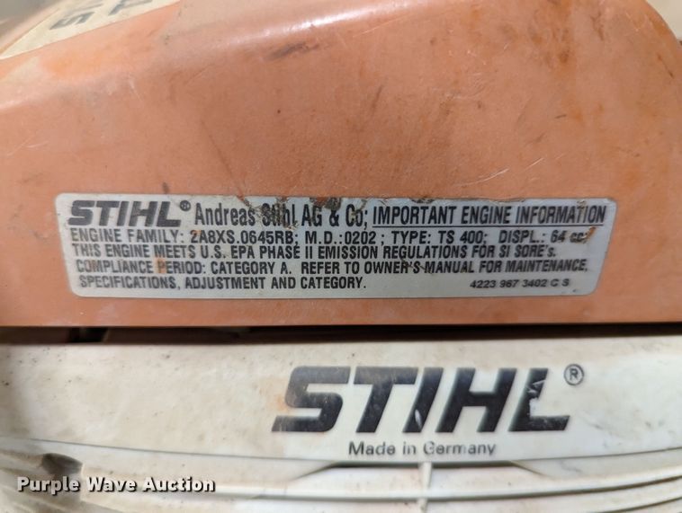 image for item LN9012 Stihl TS400  cut-off saw