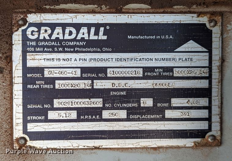image for item LN9018 2007 Gradall XL4100 II  wheeled excavator