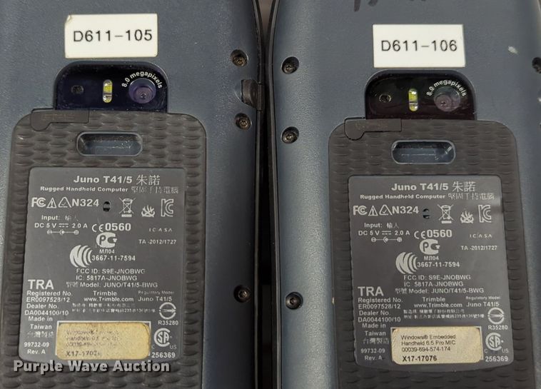 image for item LN9022 (2) Trimble Juno 5 Series GPS systems