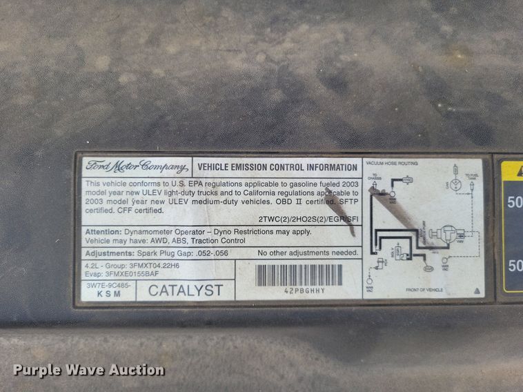 image for item LS9580 2003 Ford F150 XL  SuperCab pickup truck