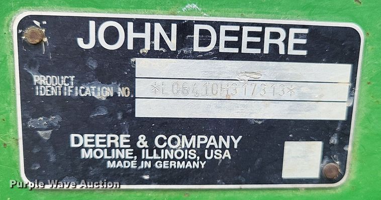 image for item LS9639 2001 John Deere 6410  tractor