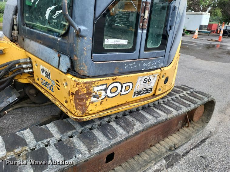 image for item LS9642 2008 John Deere 50D  mini excavator