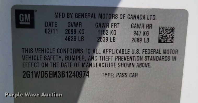 image for item LS9643 2011 Chevrolet Impala Police Cruiser