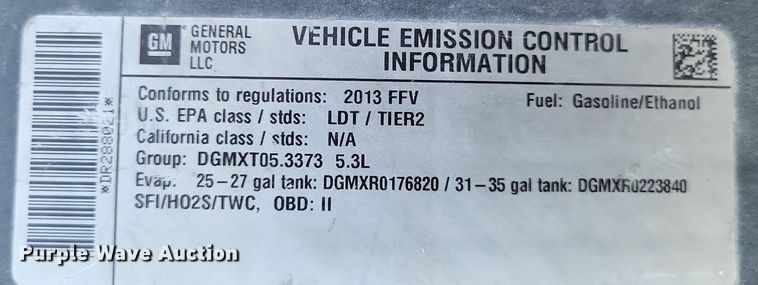 image for item LS9644 2013 Chevrolet Tahoe Police  SUV