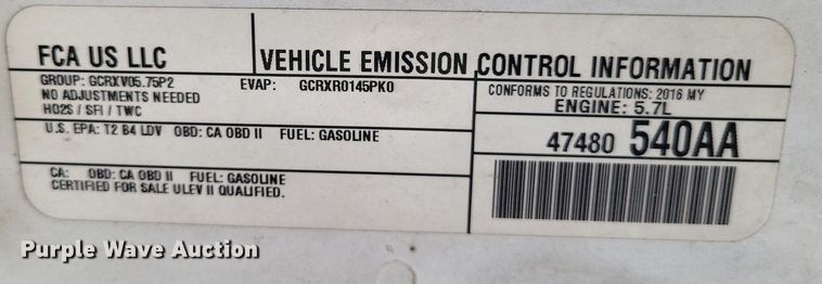 image for item LS9646 2016 Dodge  Charger Police