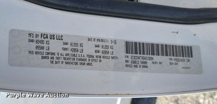 image for item LS9646 2016 Dodge  Charger Police